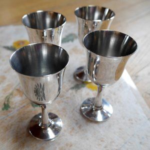 Salem Silverplate Goblets, Set of Four